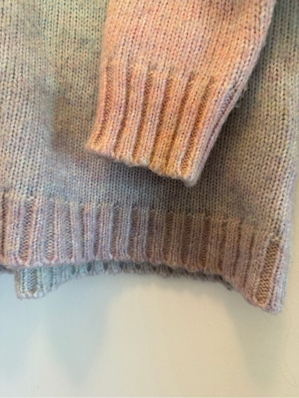 Recycled Polyester Pastel Gradient Button Up Cardigan Sweater -Size M - Picture 5 of 5